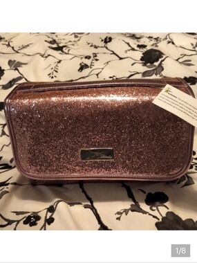 🆕Jo&Jo Pink Sparkle Rollup Toiletries Bag - NWT